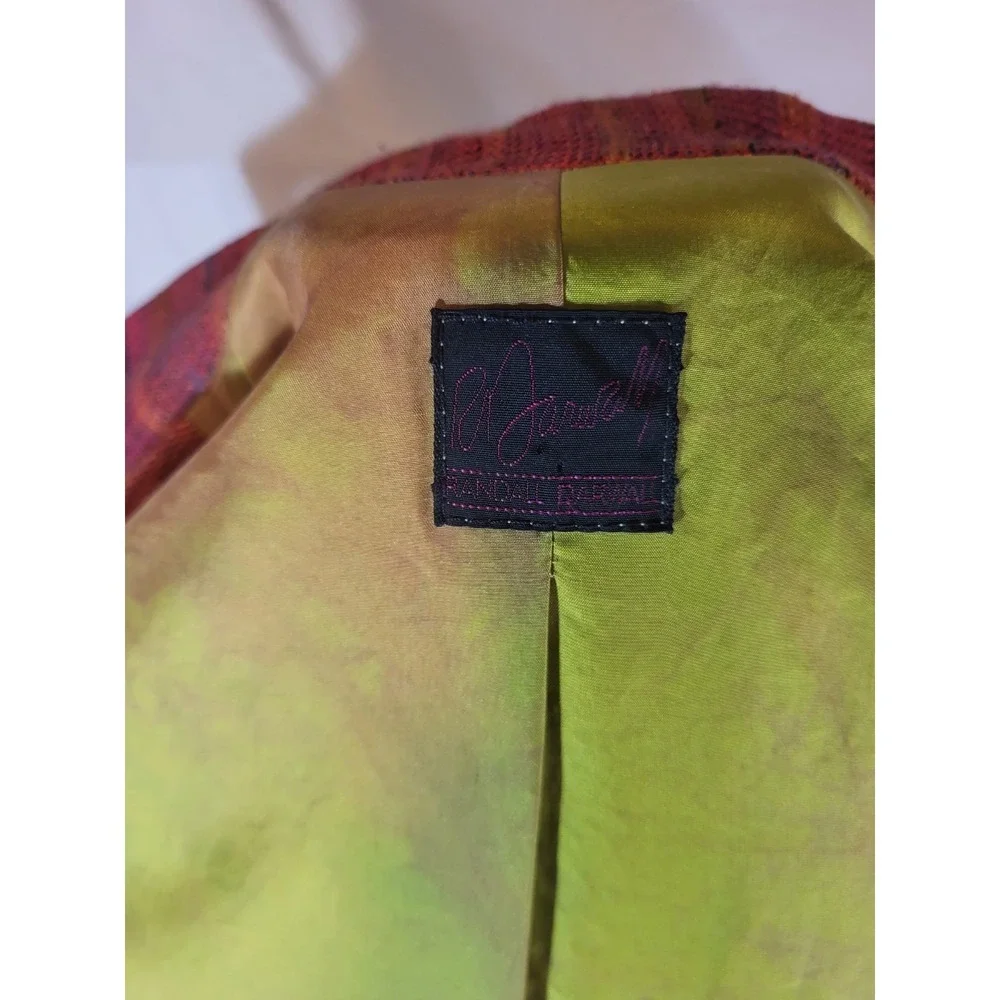 Vintage Randall Darwell Size Large ‎ Pink Red Tones Womans Jacket Blazer OOAK
